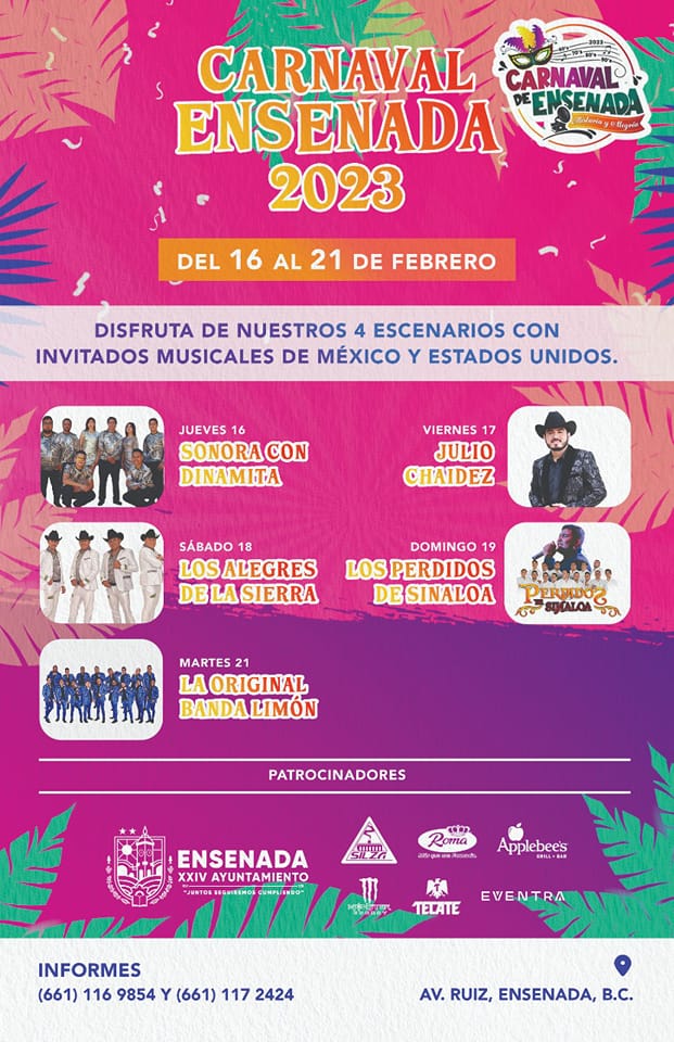 Inicia este jueves el Carnaval de Ensenada “Historia y Alegría 2023”